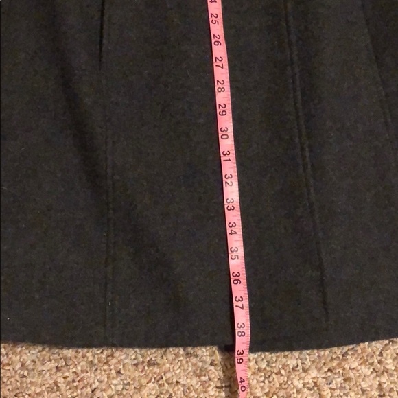 Charcoal 80% wool blend long coat size small - Picture 8 of 8
